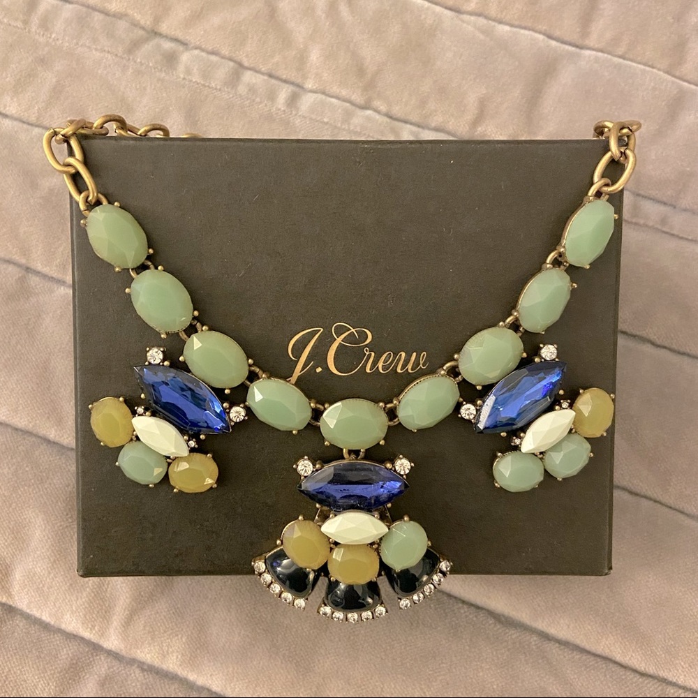 JCrew jeweled and gold necklace